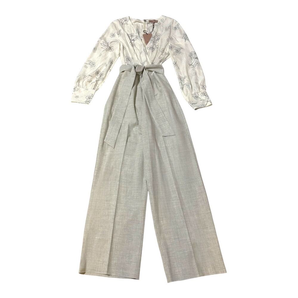 NWT Rebecca Taylor Long Sleeve Jumpsuit - Sz 6 - Spring Wedding Cocktail Party